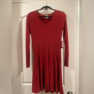 Vince Camuto red sweater dress size Medium- holiday dress